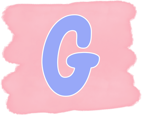 Watercolor brush letter G